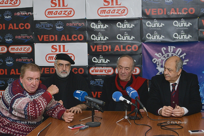 Press conference of Meruzhan Ter-Gulanyan, Edvard Militonyan, Gevorg Yaghjyan and Vahan Artsruni