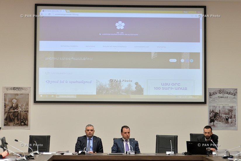 Презентация веб-сайта ArmenianGenocide100.org и пресс-конференция Вигена Саркисяна и Айка Демояна