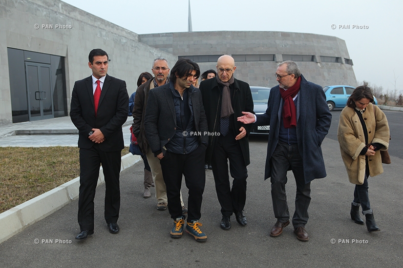 «The Cut» film shooting group- Fatih Akın, Mardik Martin, Ruben Dishdishyan and Aram Movsesyan visit Tsitsernakaberd Memorial