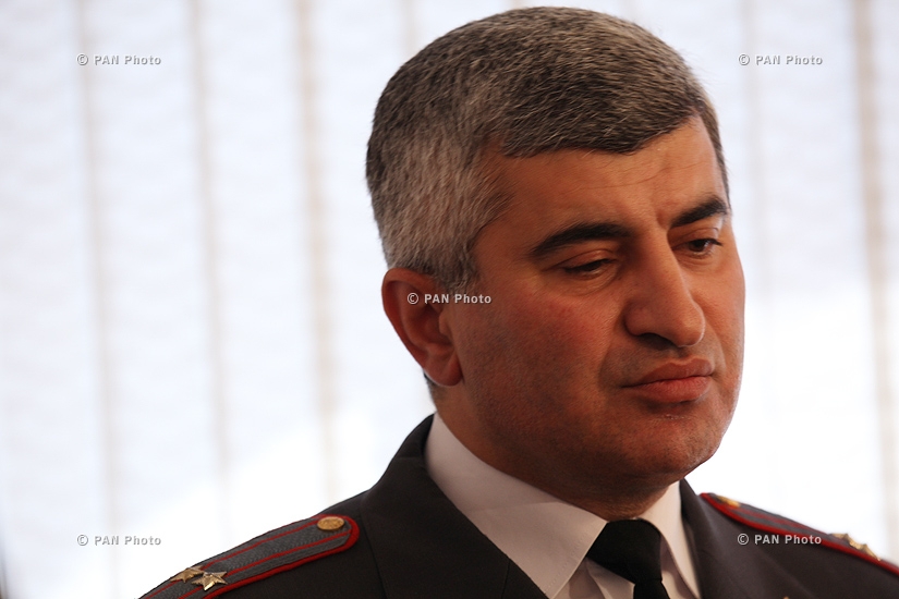 Press conference of Norayr Muradkhanyan, chief of visa and passport department at Police