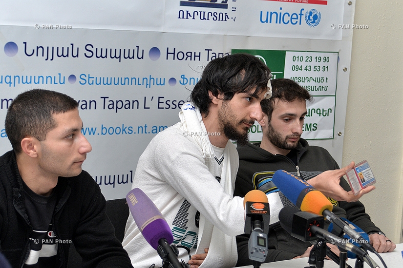 Пресс-конференция журналистов, подверженных насилию на границе Нагорного Карабаха и Армении 31 января
