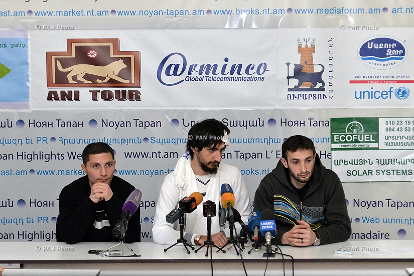Пресс-конференция журналистов, подверженных насилию на границе Нагорного Карабаха и Армении 31 января