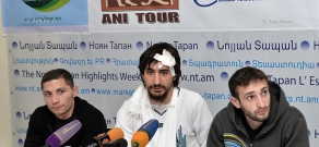 Пресс-конференция журналистов, подверженных насилию на границе Нагорного Карабаха и Армении 31 января