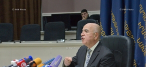 Пресс-конференция начальника Миграционной службы Министерства территориального управления и чрезвычайных ситуаций Армении Гагика Еганяна
