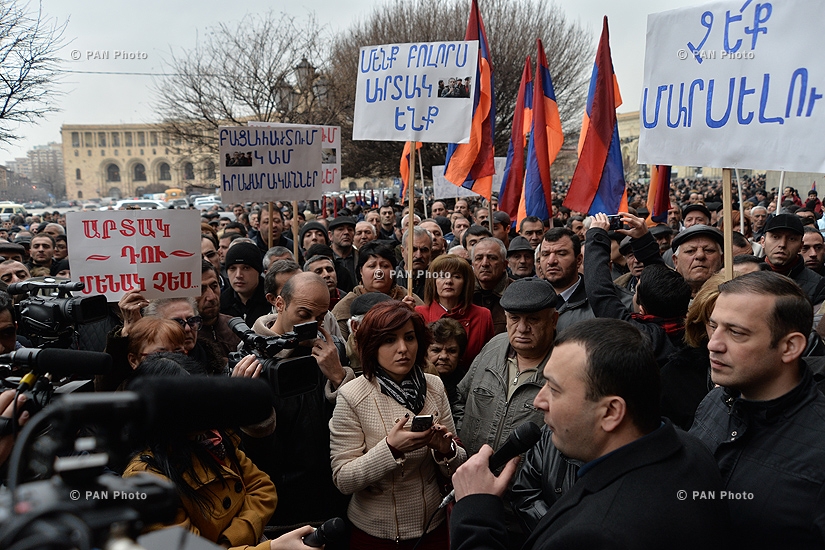 Protest against the abduction of Prosperous Armenia Party member Artak Khachatryan