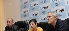 Пресс-конференция председателя партии «Национальная безопасность» Гарника Исагуляна и кинорежиссера Тиграна Хзмаляна