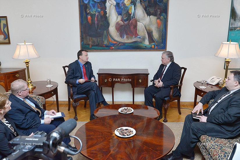 RA Foreign Minister Edward Nalbandyan receives newly appointed US Ambassador to Armenia Richard Mills