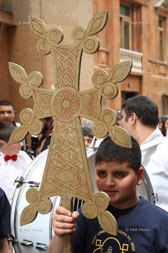 Religious procession dedicated to the Ascension Day in Etchmiadzin