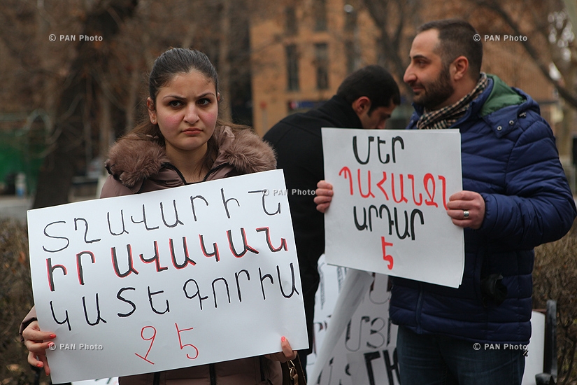 Protest action with demand to pass Avetisyan family murderer to