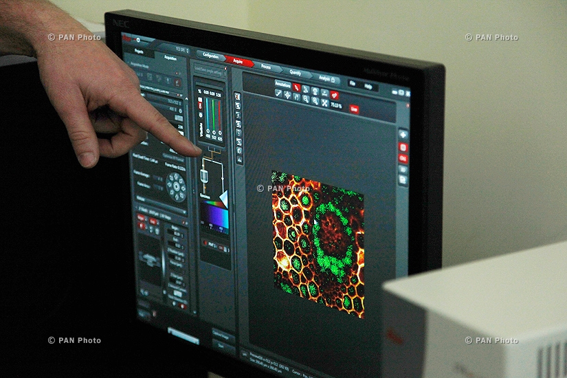 Opening of confocal scanning three-dimensional microscopy laboratory at Orbeli physiology institute