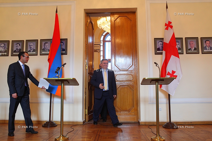 Վրաստանի խորհրդարանի նախագահ Դավիթ Ուսուպաշվիլիի և ՀՀ ԱԺ նախագահ Գալուստ Սահակյանի համատեղ մամուլի ասուլիսը