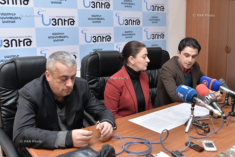 Пресс-конференция Рузанны Тоноян, Мкртича Карапетяна и Эмина Мкртчяна