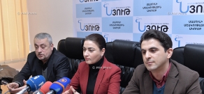 Пресс-конференция Рузанны Тоноян, Мкртича Карапетяна и Эмина Мкртчяна