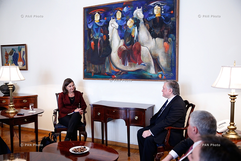 RA Minister of Foreign Affairs Edward Nalbandyan receives Victoria Nuland, U.S. Assistant Secretary for European and Eurasian Affairs 