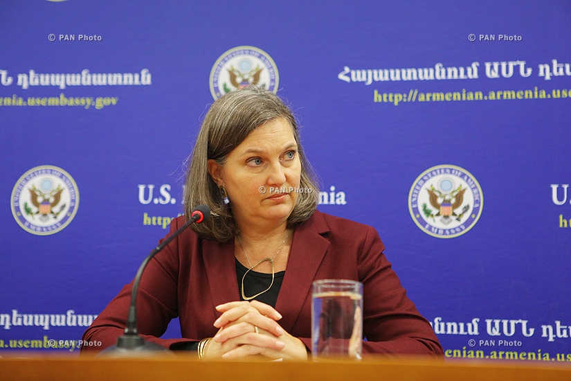 Пресс-конференция помощника госсекретаря США по делам Европы и Евразии Виктории Нуланд