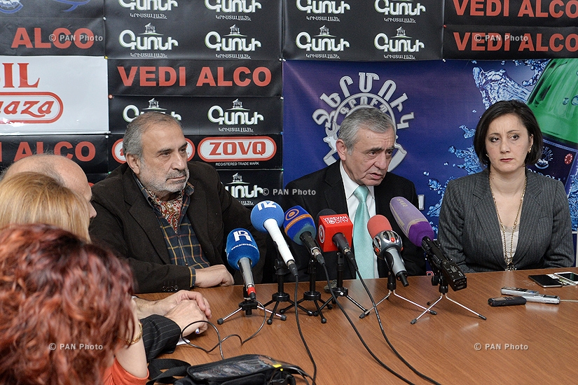 Press conference of head of Composers' Union of Armenia Aram Satyan and sculptor Ferdinand Arakelyan