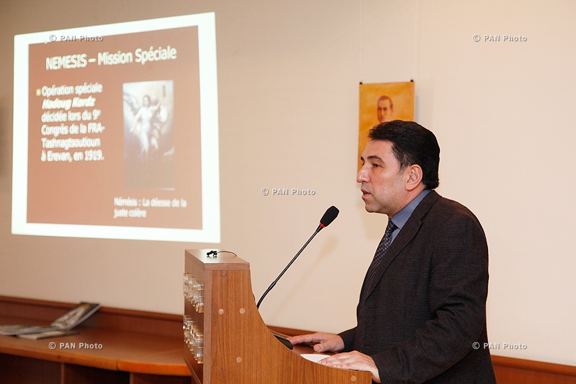 Presentation of Paolo Kossi, Zh. Gianni and Zhan Varuzhan's 'Nemesis Operation. Soghomon Tehleryan' book at Tekeyan Centre