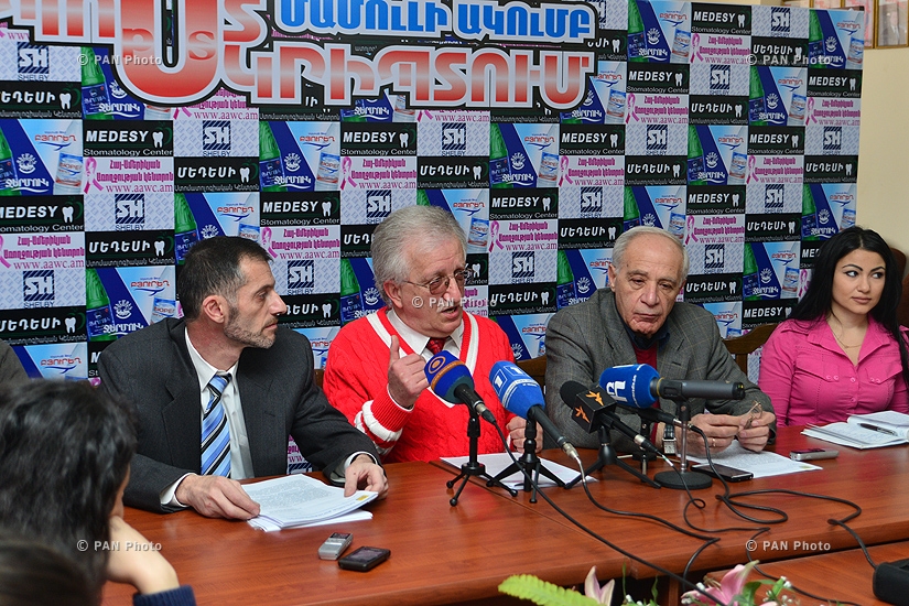 Пресс-конференция Мкртича Минасяна, Ашота Амбарцумяна, Седрака Багдасаряна и Гарегина Карагезяна