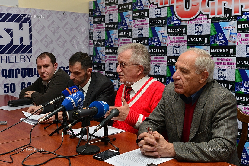 Press conference of Mkrtich Minasyan, Ashot Hambardzumyan, Sedrak Baghdasaryan and Garegin Gharagyozyan