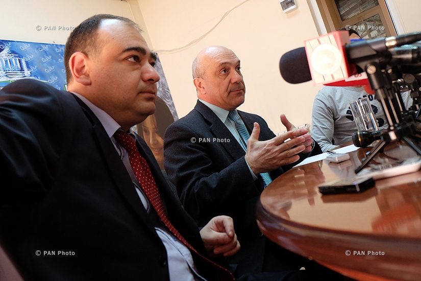 Пресс-конференция председателя комитета по защите свободы слова Ашота Меликяна и члена НКТР Армена Мкртчяна