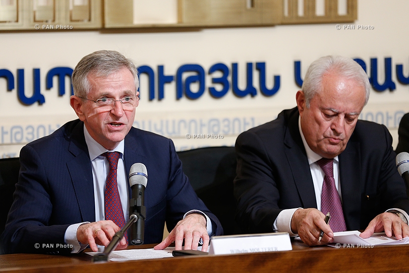 Երվանդ Զախարյանի, Անդրես Լունդի, Տրայան Հրիստեայի, Վիլհելմ Մորտերերի և Յան Բլումի մամուլի ասուլիսը