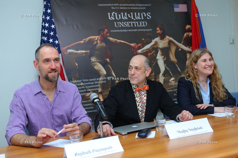 Press conference of dance theater troupe David Dorfman Dance (USA) and the ensemble Korhan Basharan (Turkey)