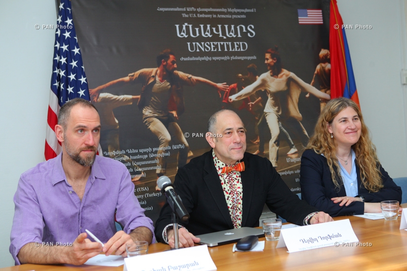Press conference of dance theater troupe David Dorfman Dance (USA) and the ensemble Korhan Basharan (Turkey)