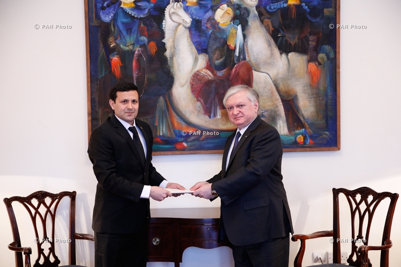 RA Minister of Foreign Affairs Edward Nalbandyan receives Turkmenistan’s new Ambassador to Armenia Muhammad Niaz Mashalov