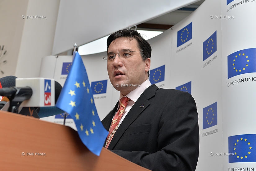 Press conference of Head of EU Delegation to Armenia Traian Hristea