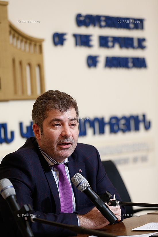 Press conference of Executive director of Armenian National Competitiveness Foundation Arman Khachatryan