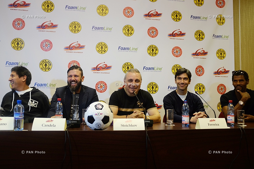 Press conference of USSR and World Football teams players