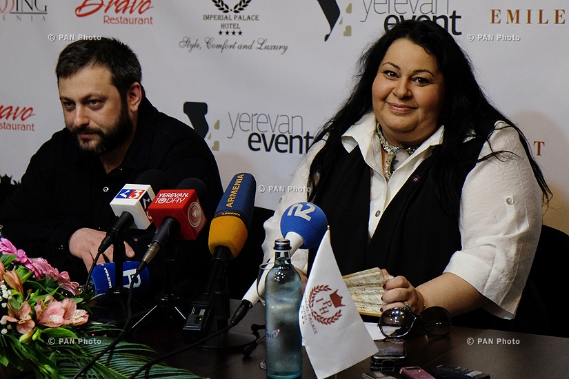 Press conference of Russian-Armenian singer Mariam Merabova