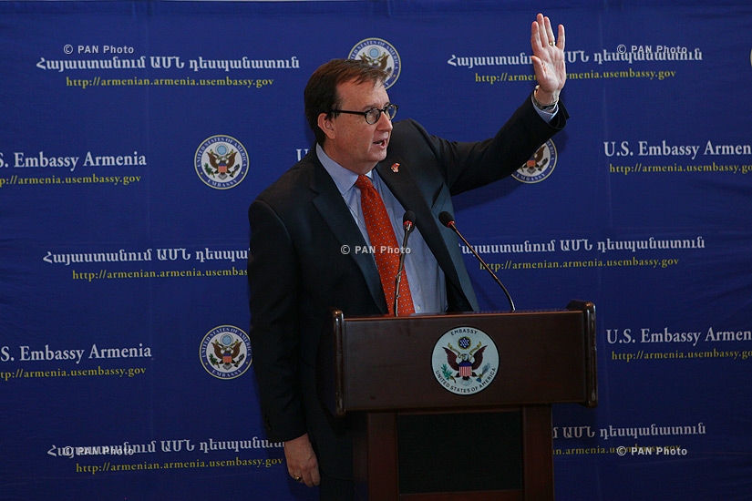 US Ambassador to Armenia Richard Mills hosts a reception in honor of the participants of the National Youth Assembly on social inclusion