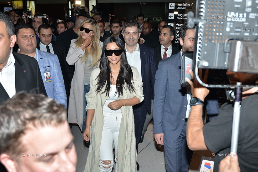 Kim Kardashian's arrival in Armenia