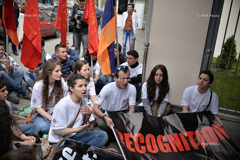 Rally of ARF Youth and Student organizations in front of German Embassy to Armenia 