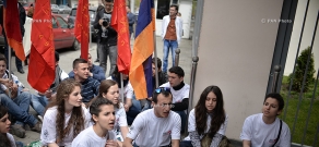 Rally of ARF Youth and Student organizations in front of German Embassy to Armenia 