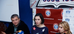 Пресс-конференция Карена Задиряна, Лусине Назарян и Лусине Нерсесян