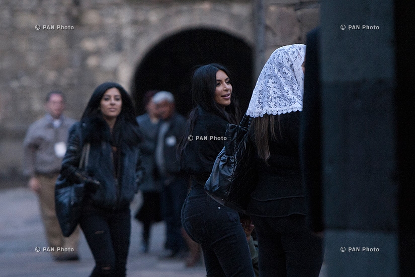  Kim Kardashian and her family visit Geghard Monastery