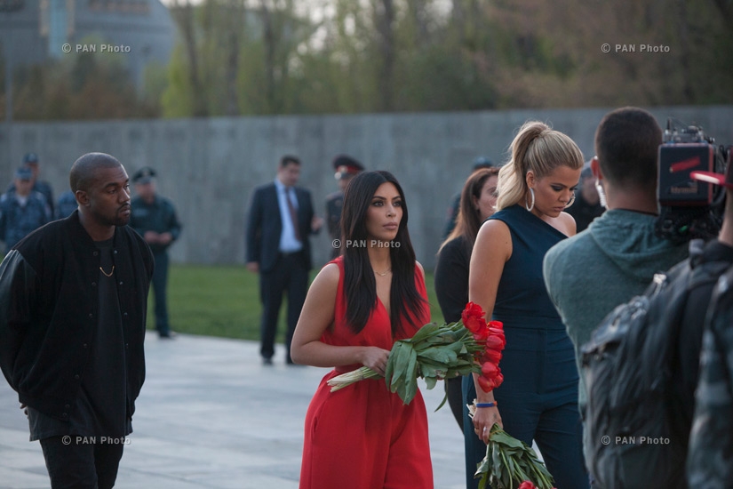 Kim and Khloe Kardashian visit Tsitsernakaberd Memorial