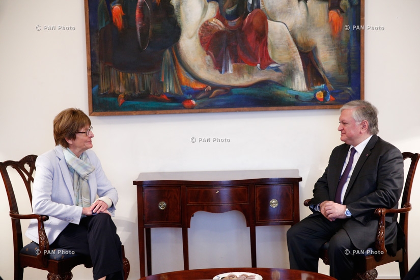 RA Minister of Foreign Affairs Edward Nalbandyan receives PACE President Anne Brasseur