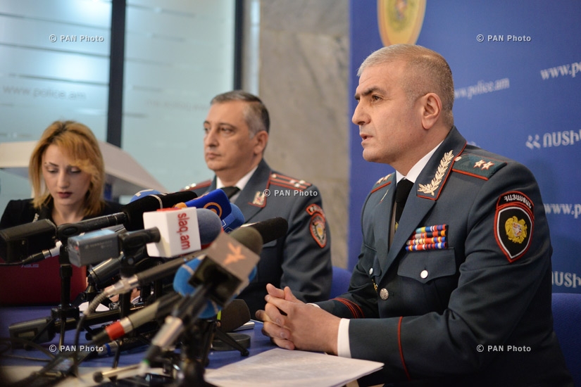 Press conference of senior deputy chief of Armenian Police, Major General Hunan Poghosyan
