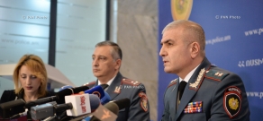 Press conference of senior deputy chief of Armenian Police, Major General Hunan Poghosyan