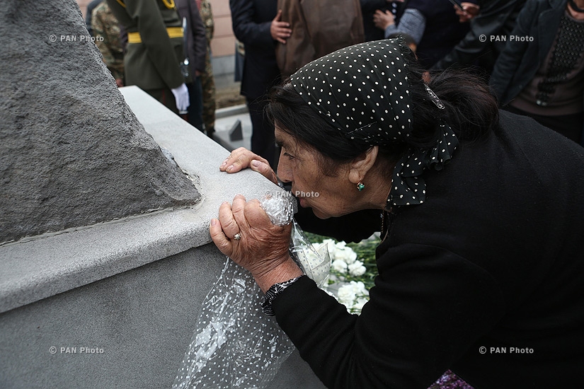 Unveiling of the monument to Armenians and Yezidis killed during Genocide and reburial of Yezidi hero of Sardarapat battle Jahangir Agha