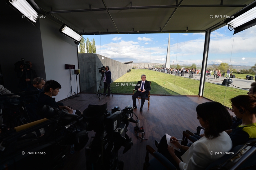  President Serzh Sargsyan's interview with Reuters, Al Jazeera, CNN Turk, BBC and Russia Today