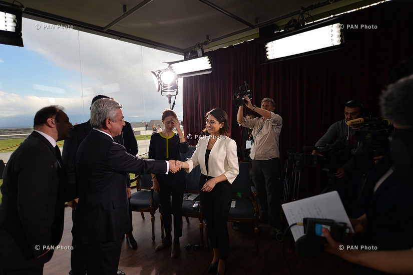 Президент Армении Серж Саргсян дал интервью корреспондентам Reuters, Al Jazeera, CNN Turk, BBC and Russia Today