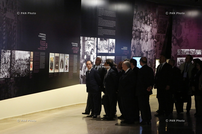 Президент Франции,  Сербии, Кипра и  России посетили Музей–институт геноцида Армян