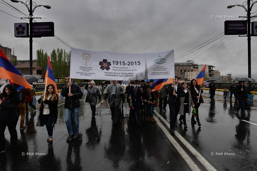 100-летняя годовщина Геноцида армян. В Ереване почтили память невинных жертв