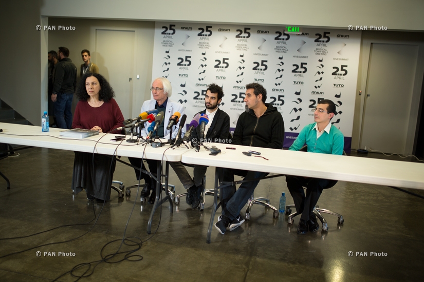 Press conference of Serj Tankian, Tigran Mansurian, Tigran Hamasyan and Lilit Pipoyan at TUMO
