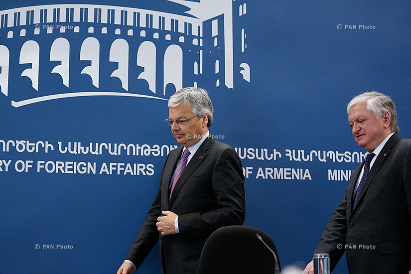 Press conference of Armenian and Belgian Foreign Ministers Edward Nalbandian and Didier Reynders