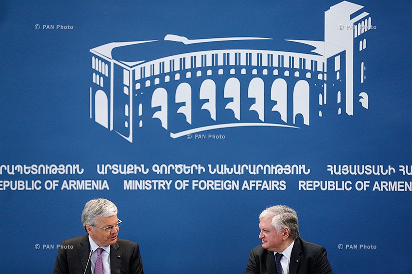 Пресс-конференция министров иностранных дел Армении и Бельгии Эдварда Налбандяна и Дидьер Рейндерса